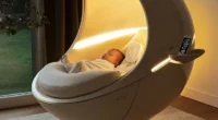 Electric Infant Swings with Built-In Music and Calming Lights