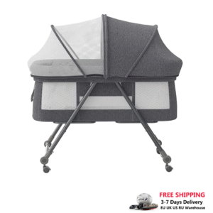 Buy UBRAVOO Baby Grab-and-go Travel Cot with Mattress & Silent Wheels, Rocking Crib Convertible, XYT-001 in UK, London