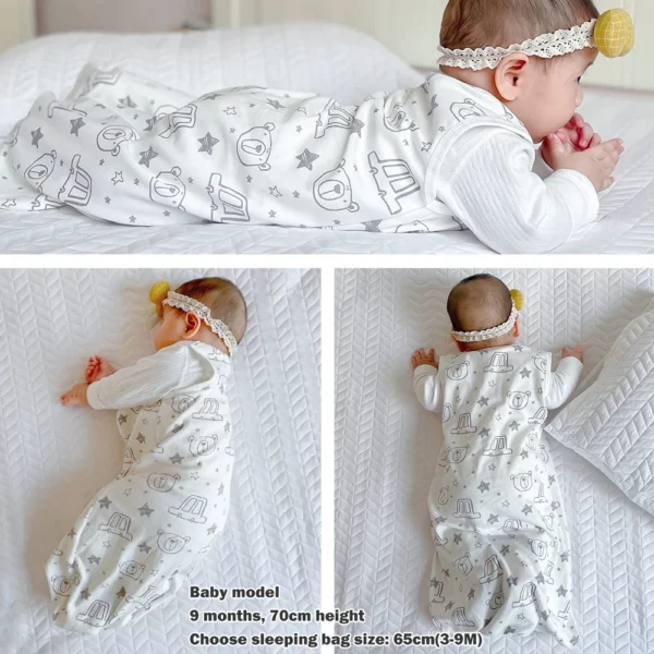 Housbay Summer Cotton Baby Sleepsack – Bear Print - Image 2