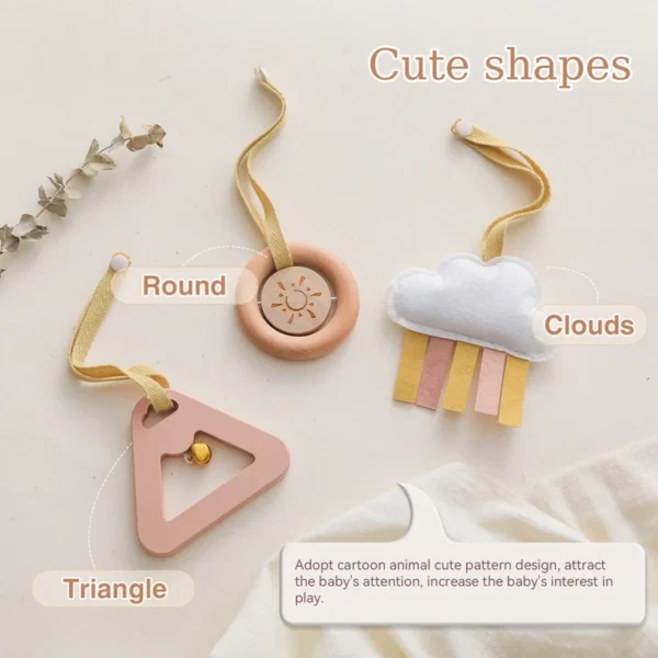 Wooden Baby Gym Pendant Crib Hanging Rattle and Teether Toy - Image 4