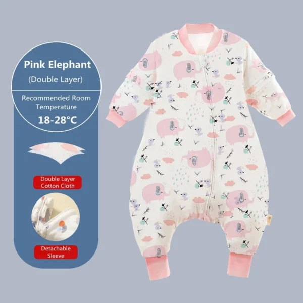 Aiboying Cartoon Kids Sleepsack – Detachable Sleeves - Image 5