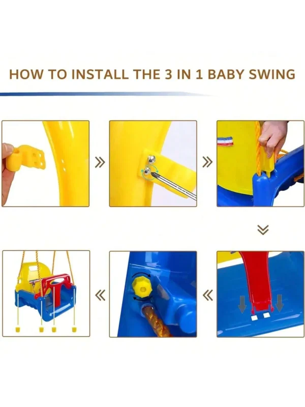 3-in-1 Toddler & Baby Swing Seat with Adjustable Ropes - Image 5
