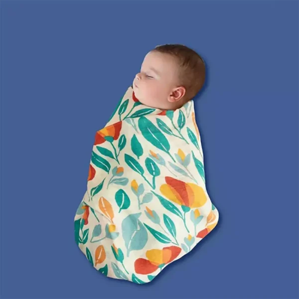 4PCS Baby Muslin Swaddle Blanket Set – Soft Cotton & Bamboo - Image 6