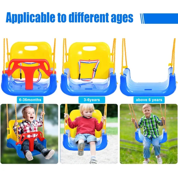 3-in-1 Baby & Toddler Swing Seat with Safety Harness - Image 3