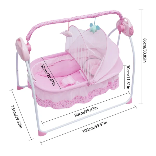 BYMAOCAR Electric Baby Crib & Auto-Swing Bassinet - Image 7