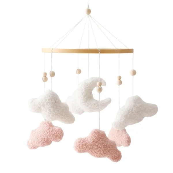 Wooden Baby Crib Mobile with Musical Rattle and Holder - Image 25