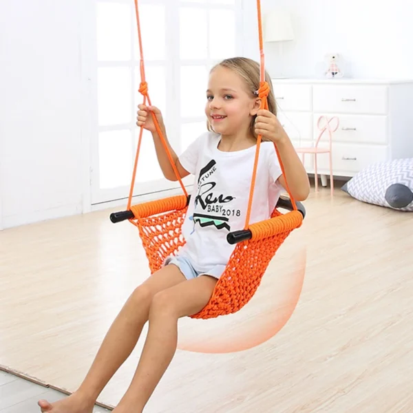 Kids Hammock Nest Swing – Handwoven Indoor & Outdoor Fun - Image 2
