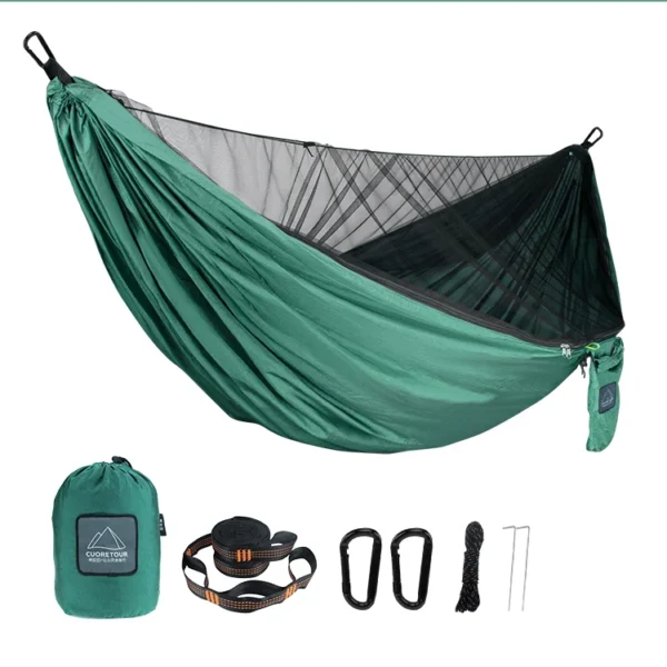 Portable Outdoor Camping Hammock with Mosquito Net – 2-Person - Image 9