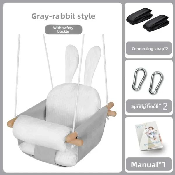GladSwing Baby Indoor Canvas Swing with Wooden Frame - Image 14