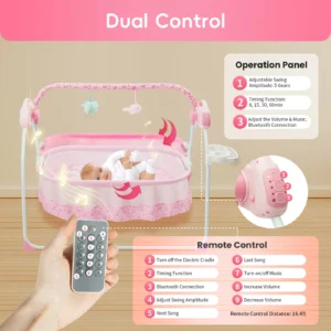 Buy Baby Cradle Swing with Bluetooth & 5-Speed Comfort in UK, London
