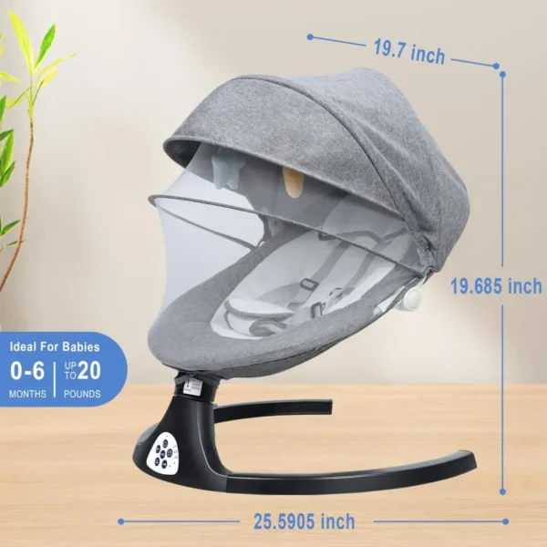 Adjustable Baby Swing & Cradle with Soft Music - Image 7