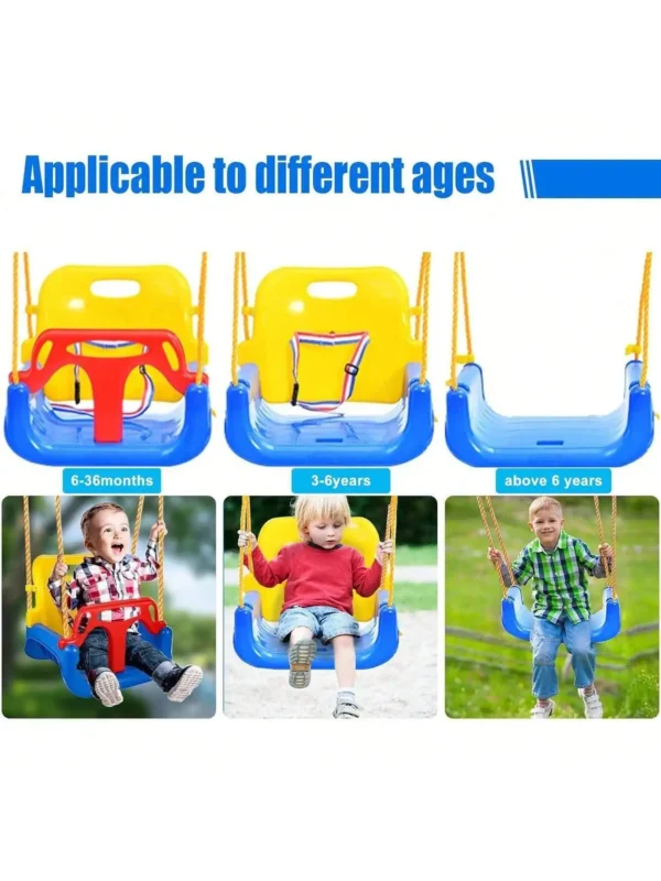3-in-1 Toddler & Baby Swing Seat with Adjustable Ropes - Image 2