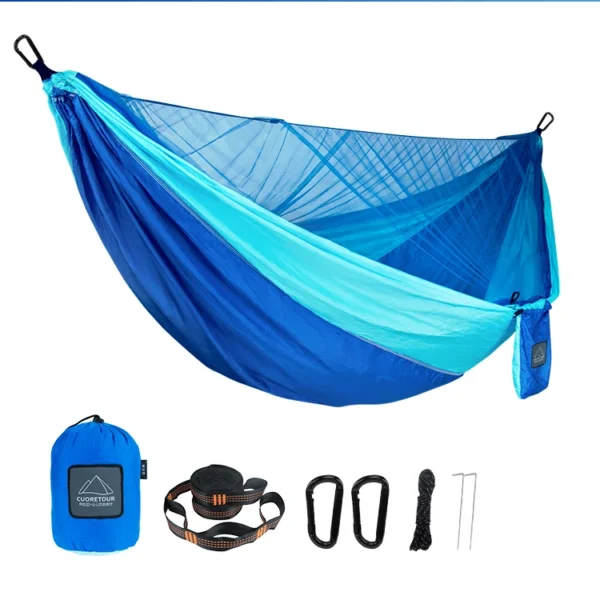 Portable Outdoor Camping Hammock with Mosquito Net – 2-Person - Image 10