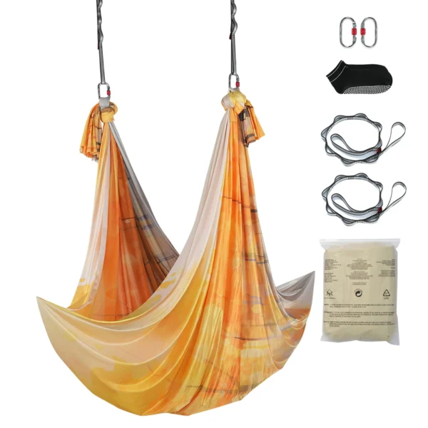SucceBuy 5.5Y Aerial Yoga Hammock with Hardware Kit