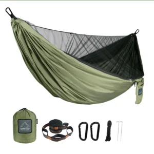 Portable Outdoor Camping Hammock with Mosquito Net – 2-Person