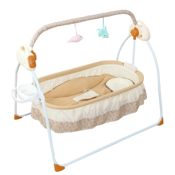 Electric Auto-Swing Baby Cradle Cot with Bluetooth & Remote - Image 3