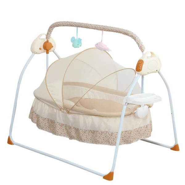 Electric Auto-Swing Baby Cradle Cot with Bluetooth & Remote - Image 6
