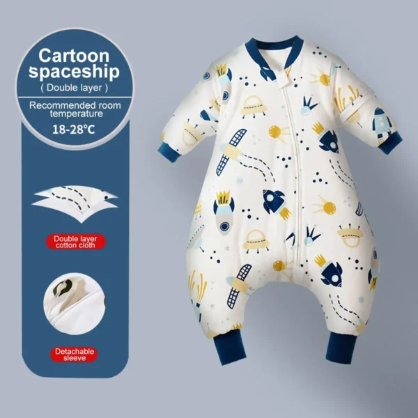 Aiboying Cartoon Kids Sleepsack – Detachable Sleeves - Image 6
