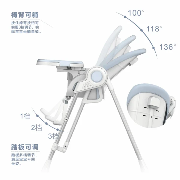 3-in-1 Foldable Baby Swing & High Chair – EN/ASTM - Image 3