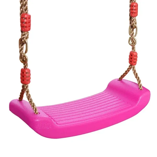 Kids Swing Flying Toy Garden Swing Kids Hanging Seat Toys with Height Adjustable Ropes Indoor Outdoor Toys Rainbow Curved Board - Image 8