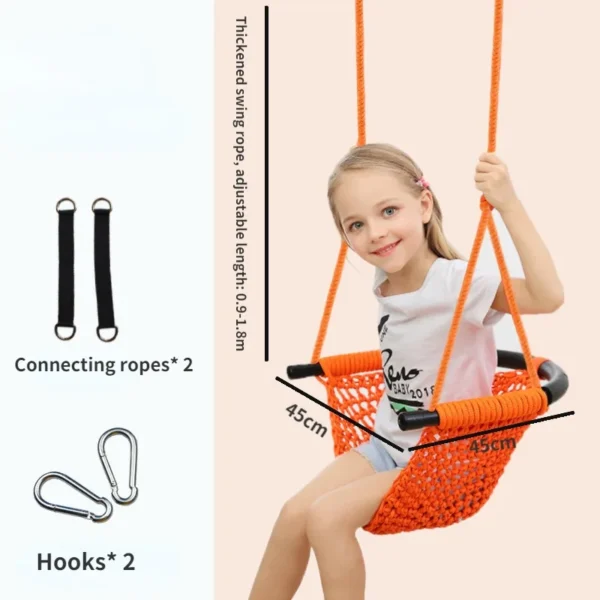 Kids Hammock Nest Swing – Handwoven Indoor & Outdoor Fun - Image 4