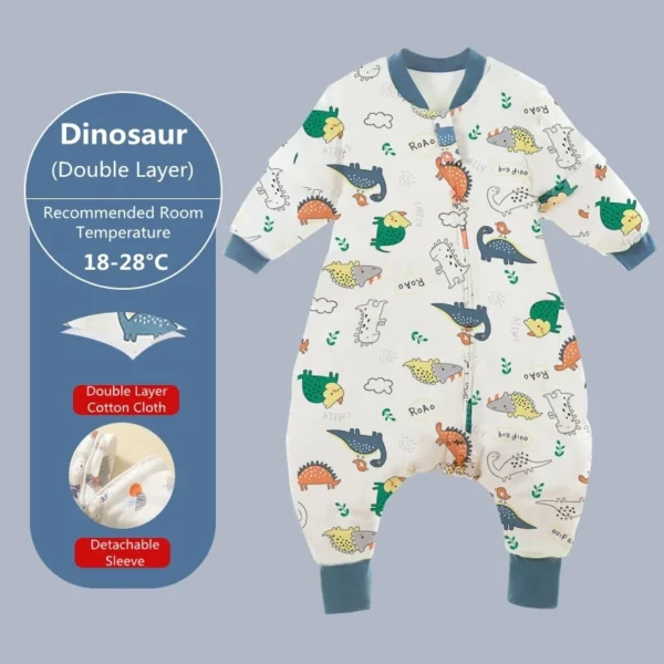 Aiboying Cartoon Kids Sleepsack – Detachable Sleeves - Image 12