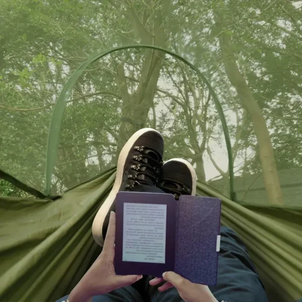 Camping Hammock with Mosquito Net & LED Light - Image 3