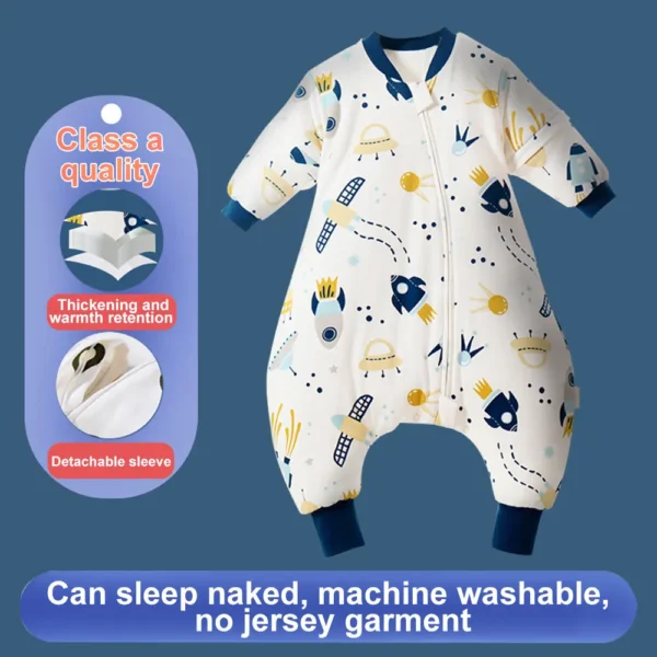 Aiboying Cartoon Kids Sleepsack – Detachable Sleeves - Image 3