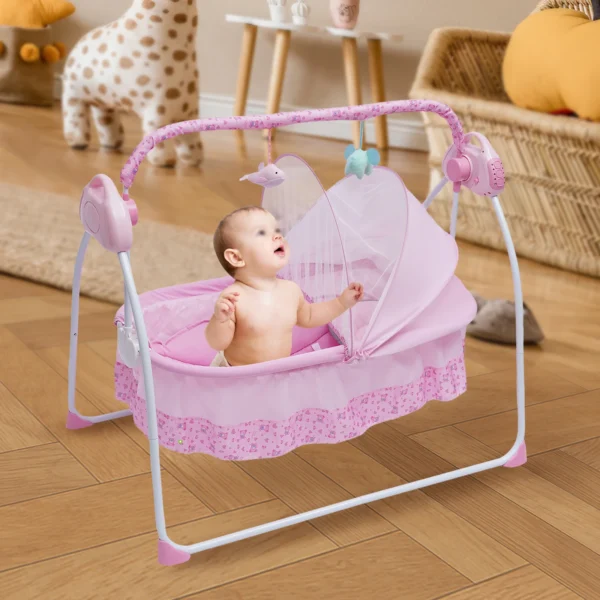 BYMAOCAR Electric Baby Crib & Auto-Swing Bassinet - Image 5