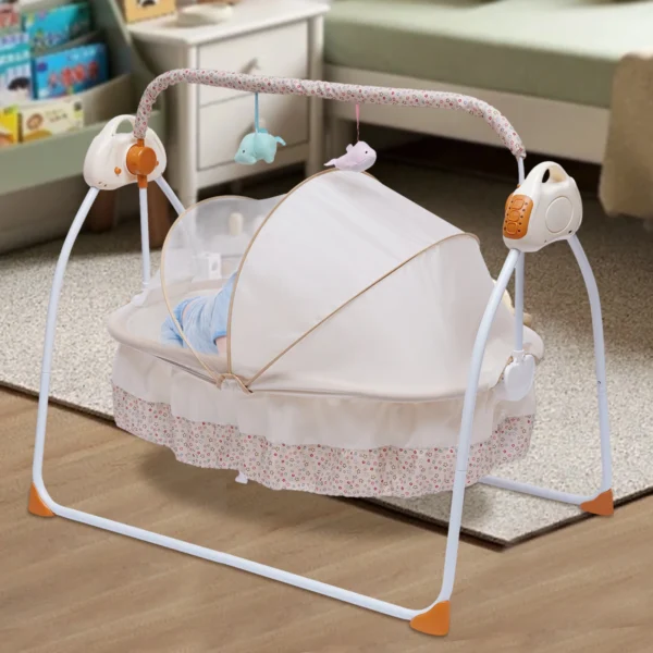 Electric Baby Cradle Swing with Remote & Foldable Design - Image 3