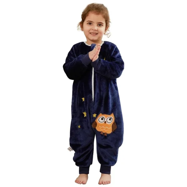 MICHLEY Winter Flannel Baby Sleepsack – Cartoon Print - Image 7