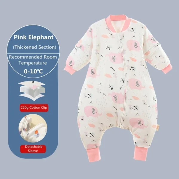 Aiboying Cartoon Kids Sleepsack – Detachable Sleeves - Image 13