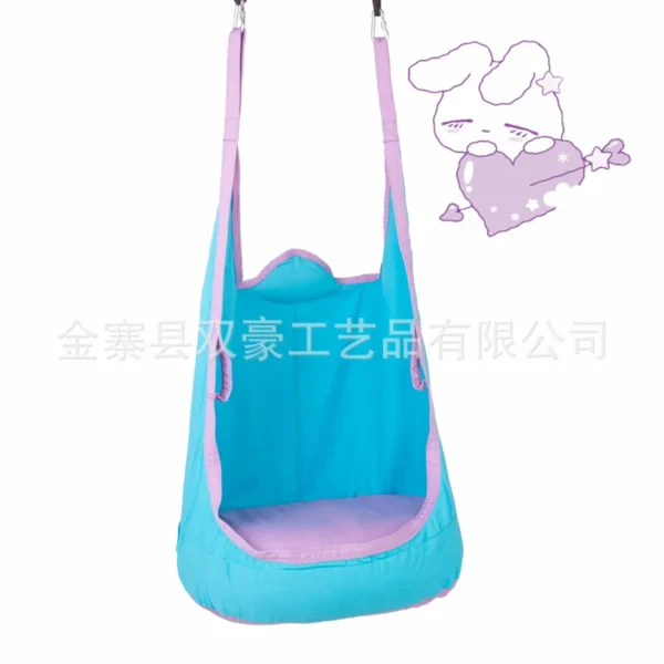 Portable Pod Swing Chair with Double Pocket & Pillow - Image 7
