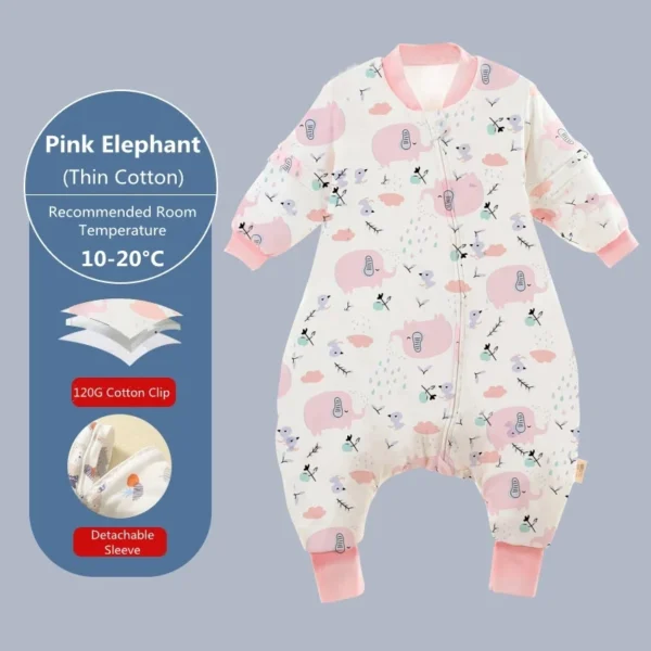 Aiboying Cartoon Kids Sleepsack – Detachable Sleeves - Image 7