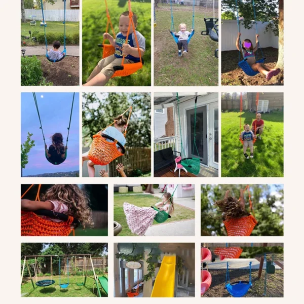 Kids Hammock Nest Swing – Handwoven Indoor & Outdoor Fun - Image 7