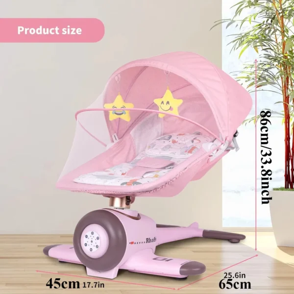 Electric Baby Bouncer & Rocker Cradle with Music & Remote - Image 3