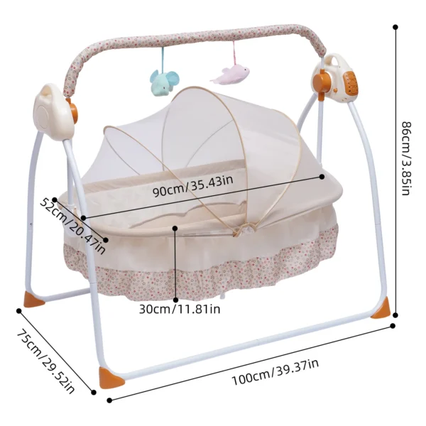 Automatic Baby Rocking Chair & Cradle with Music - Image 4