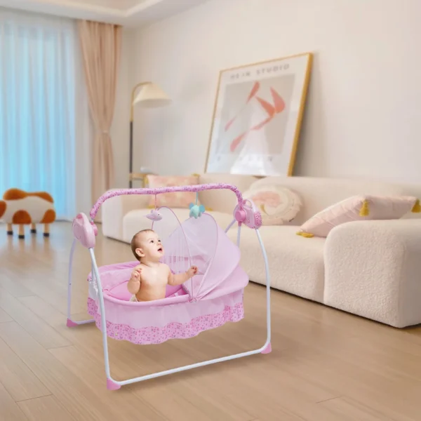 BYMAOCAR Electric Baby Crib & Auto-Swing Bassinet - Image 4