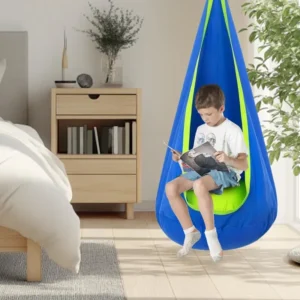 Kids Pod Swing Chair with Inflatable Cushion – Indoor/Outdoor