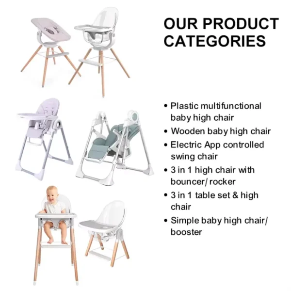 IVOLIA 2-in-1 Foldable Baby Swing & High Chair – S2 - Image 5