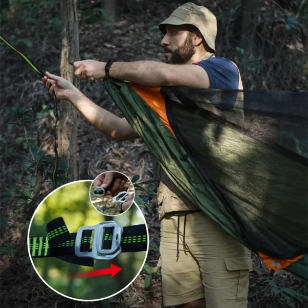 Portable Outdoor Anti-Rollover Mosquito Net Hammock - Image 5
