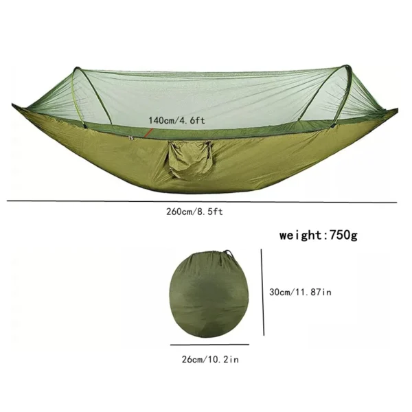 2-Person Camping Hammock with Mosquito Net – Portable - Image 6