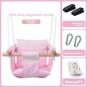 GladSwing Baby Indoor Canvas Swing with Wooden Frame