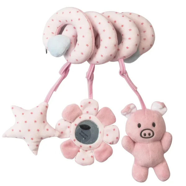 Plush Spiral Baby Stroller & Crib Sensory Toy with Mirror - Image 7