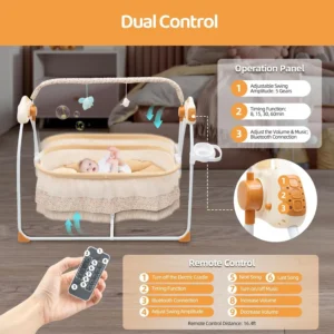 Buy Foldable Electric Baby Cradle Swing with Remote in UK, London