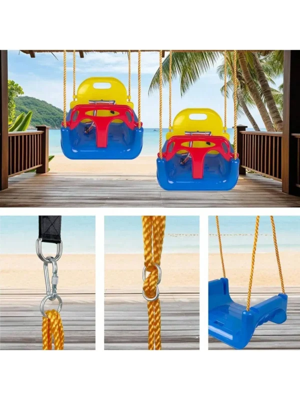 3-in-1 Toddler & Baby Swing Seat with Adjustable Ropes - Image 4