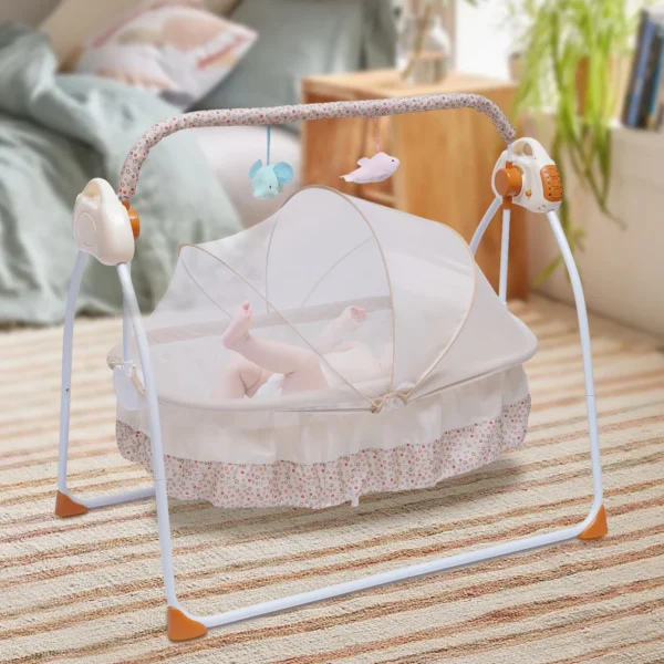 Baby Cradle Swing – Foldable, Portable & Energy-Saving - Image 5