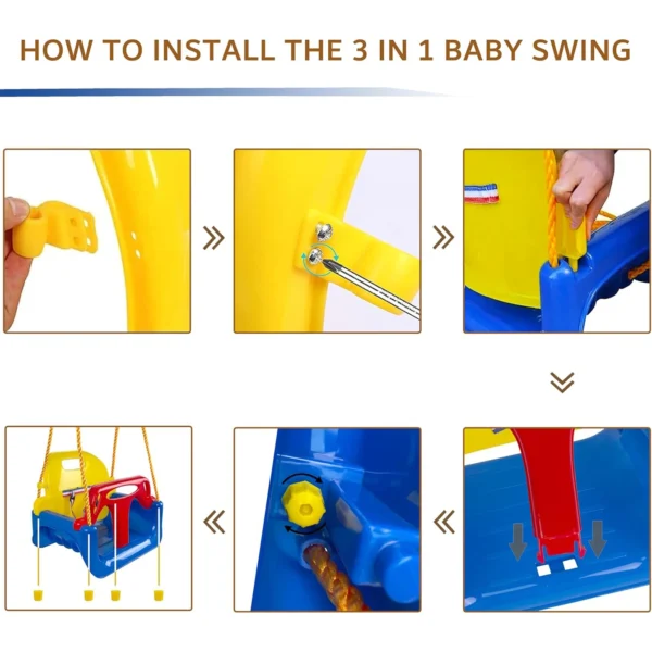 3-in-1 Baby & Toddler Swing Seat with Safety Harness - Image 7