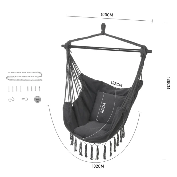 Voltsify Bohemian Tassel Hanging Chair – Indoor & Outdoor - Image 8