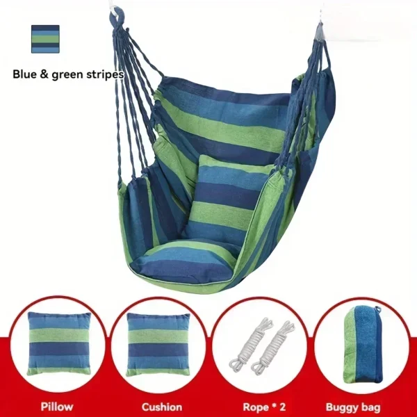 Heavy Duty Outdoor Canvas Hammock Chair – 200KG - Image 10